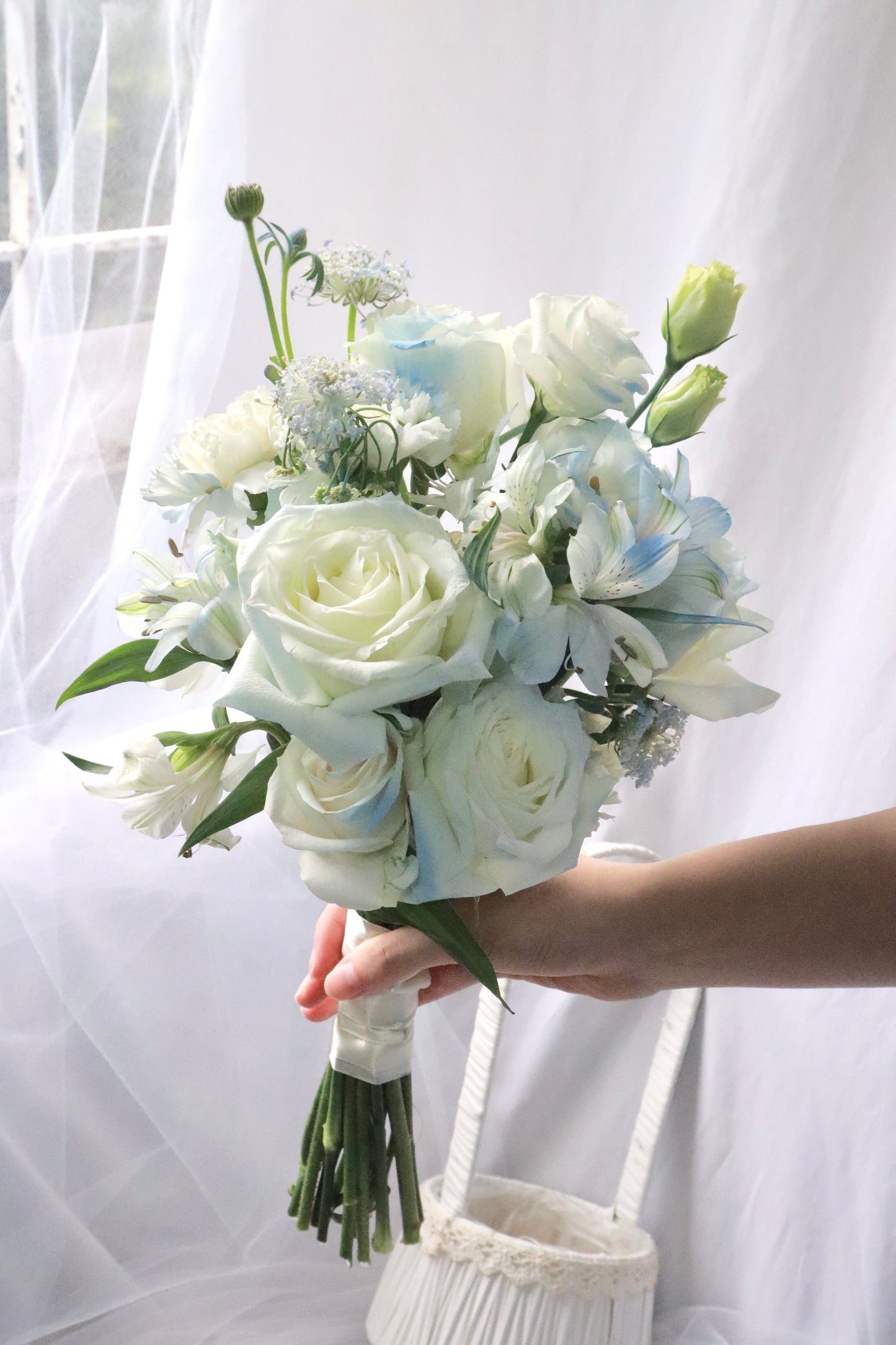 Blue and White Harmony Bridal Bouquet