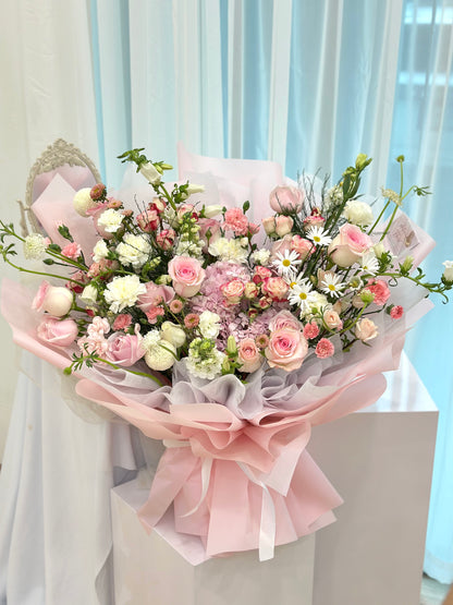 Celestial Harmony XL Pink Theme Mixed Flower bouquet