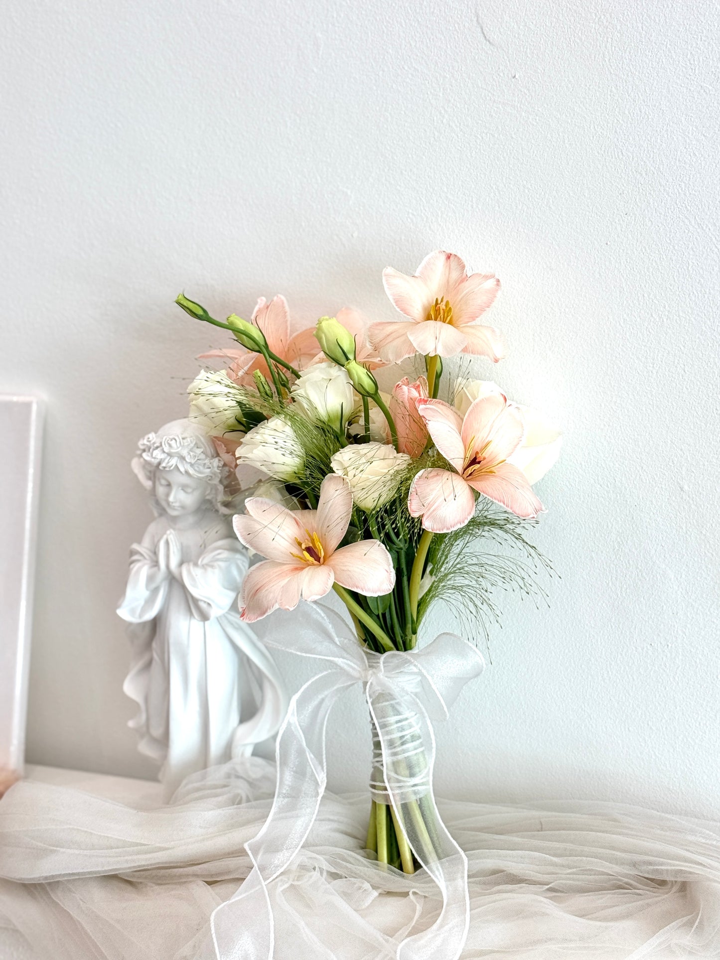 Romantic Dream Dyed Tulips Bridal Bouquet