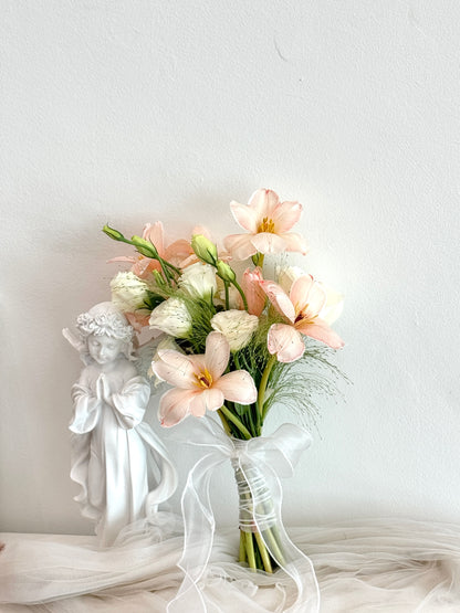 Romantic Dream Dyed Tulips Bridal Bouquet