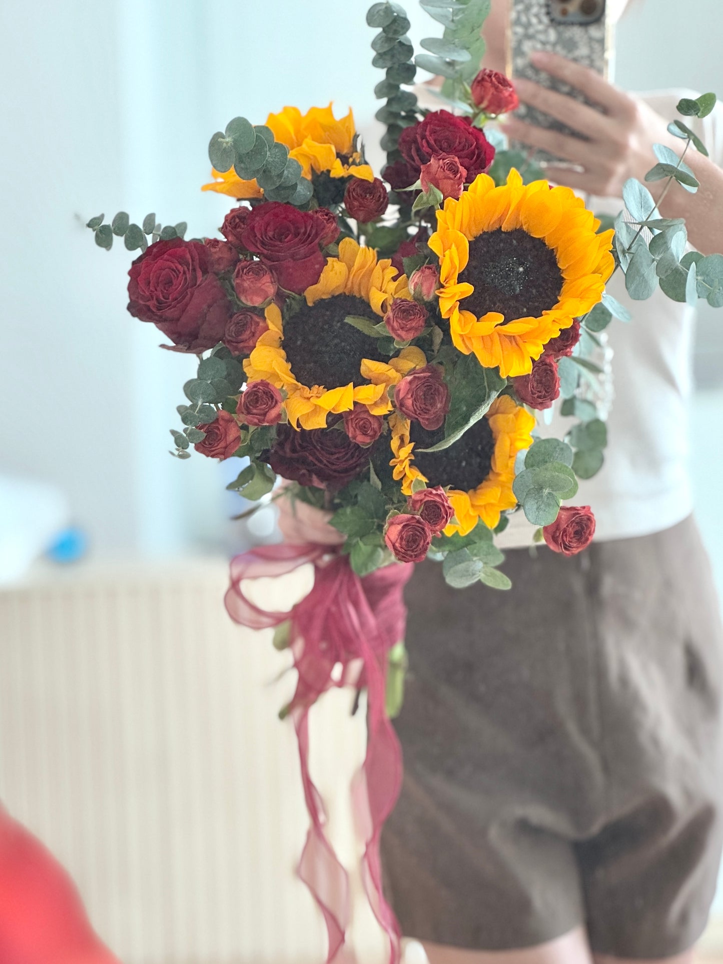 Emmie Sunflower mix sprayroses Bridal Bouquet