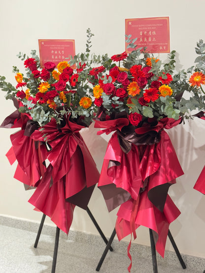 Jasmine Red and Orange theme Opening Flower Stand