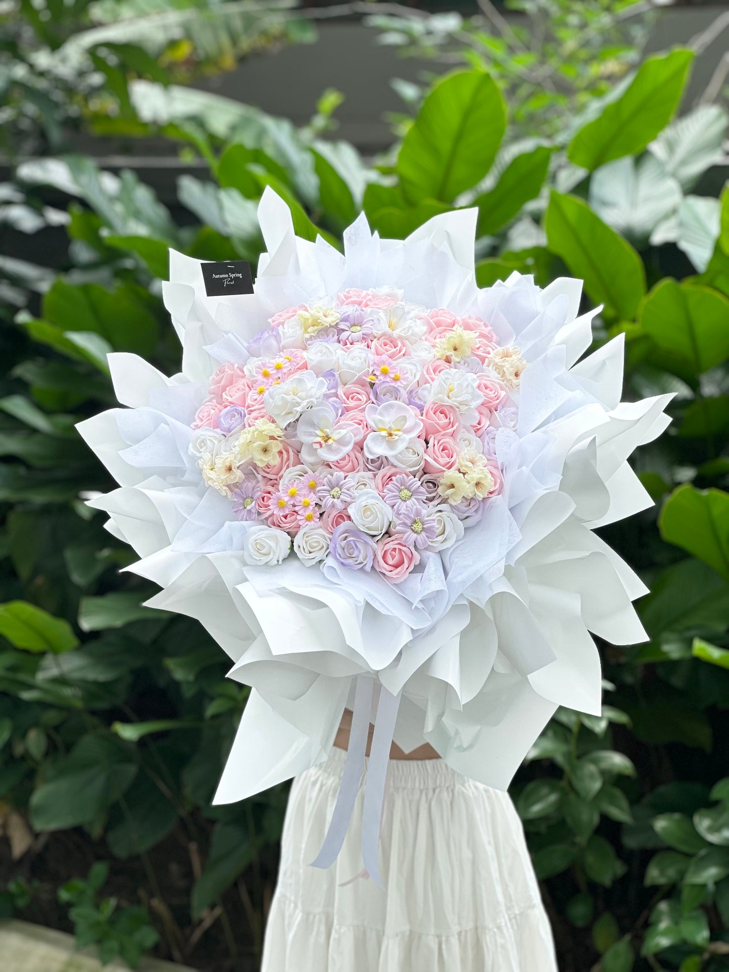 Pastel Whispers Soap Flower Bouquet