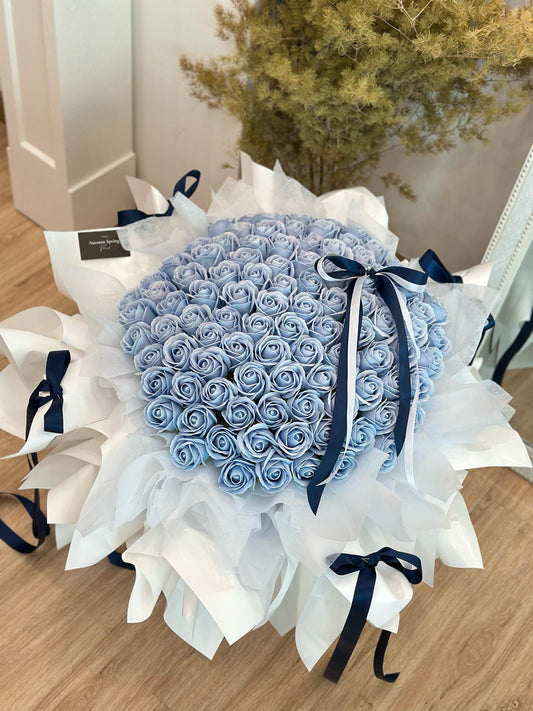 99 Promises Blue Rose Soap Flower